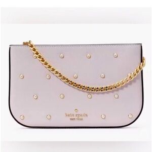 Kate Spade Madison Studded Pearls Pochette Wristlet NWT